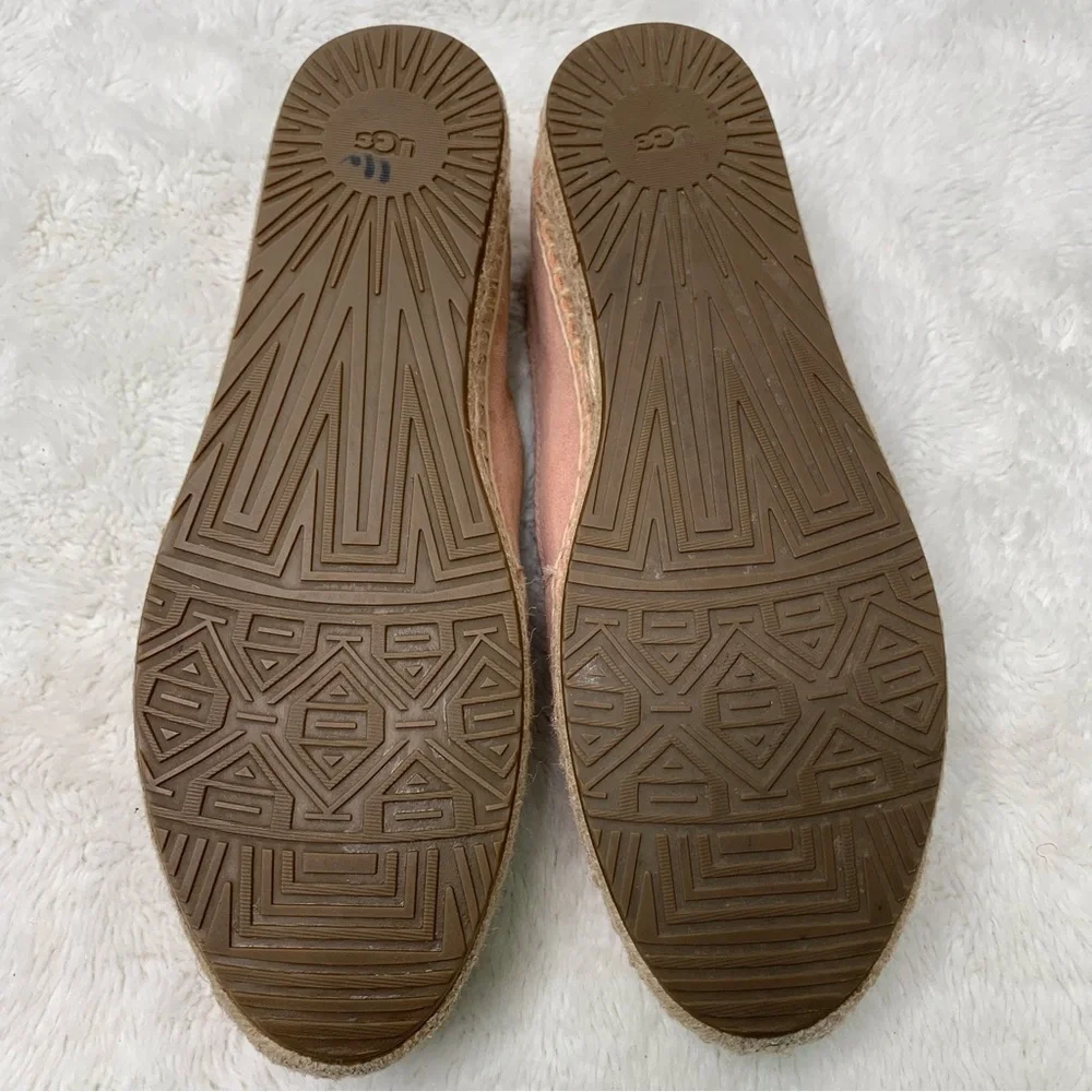 UGG 1100981 Women's Heidi Jasmine Perforated Espadrilles Shoes Flats Pink Size 8
